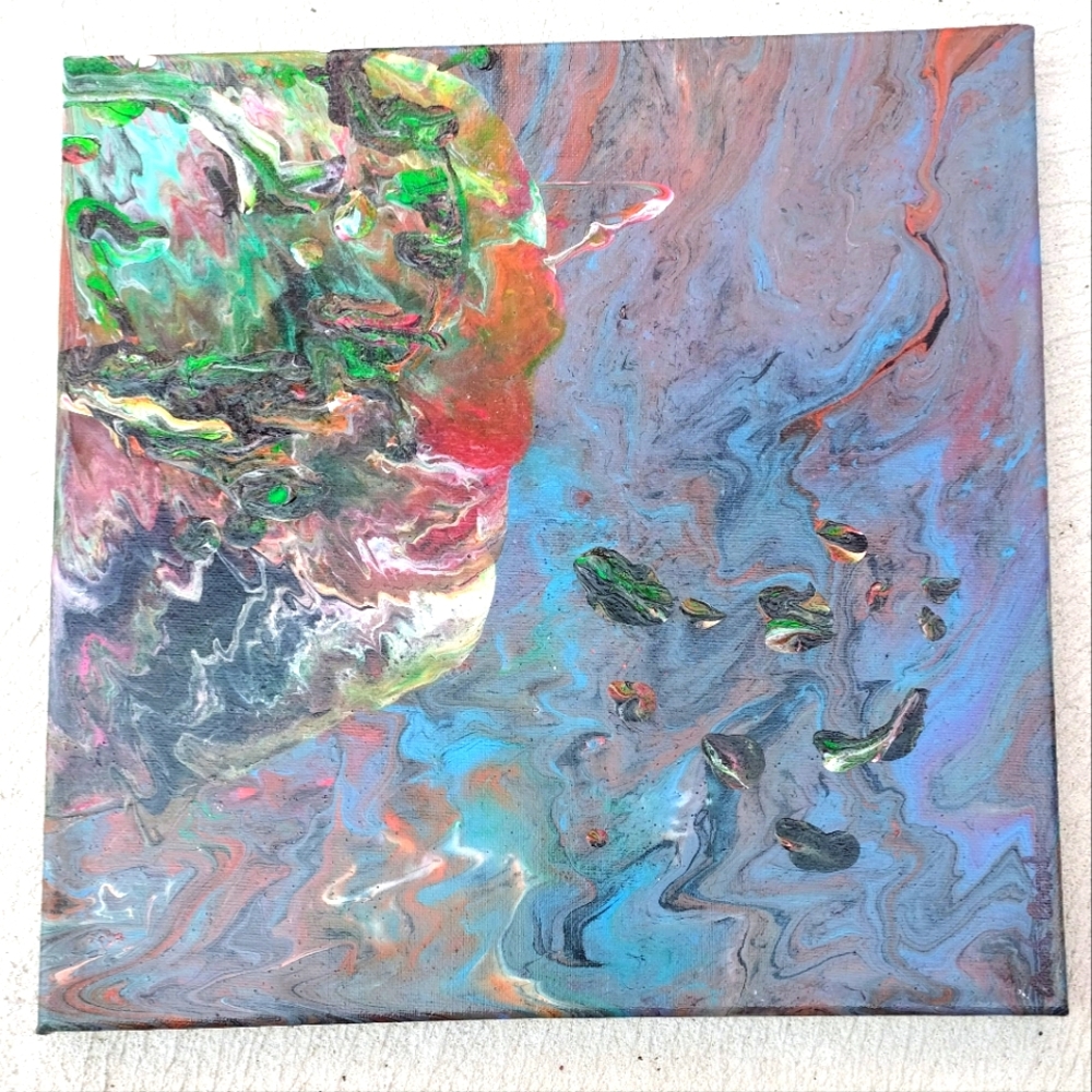 "Alien Head" Canvas Painting